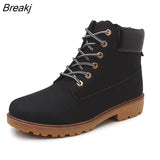 Boots For Women 2023 New Brand Snow Boots Fashion Warm Winter Boots Women Solid Square Heel Shoes Woman Plus Size