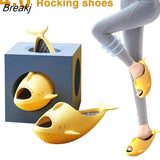 Women's Slimming Balance Twist Rocking Shoes Leg Beauty Foot Creative Home Exercise Slippers Ladies Wedge Platform