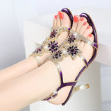 New Diamond Sandals In The Summer Of 2024 Wear Leather, Fashion, High Heels, Stilettos, Crystal Large-Size Sandals