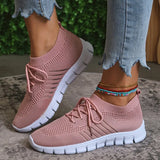 Women's Lightweight Breathable Mesh Sneakers Slip-On Soft Sole Knit Flats Shoes for Women 2023 Casual Sneakers Zapatillas