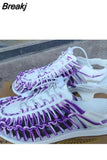 Men Sandal 2023 New Summer Weave Breathable Sandals Fashion Soft Flat Outdoor Beach Vacation Light Casual