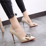 Sexy Women's Pumps 10CM Pointed Toe Shallow Mouth High Heels 2023 New Office Black Women's Singles Shoes Plus Size 42