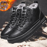 Men's Boots Winter Cotton Shoes High-top Fashion Casual Shoes Trend Boots Flat Shoes Korean Version Tooling Shoes