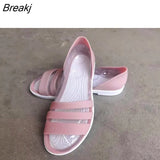 Women Summer Flat Sandals 2023 Open-Toed Slides Slippers Candy Color Casual Beach Outdoot Female Ladies Jelly