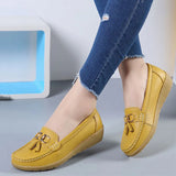Women Shoes 2023 Spring Autumn Flats Leather Breathable Moccasins Women Boat Shoes Ballerina Ladies Casual Shoes Zapatos