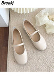 Woman Shoe Shallow Mouth Female Footwear Soft Square Toe Elegant Autumn Comfortable Boat Dress Fall New Summer Moccasin
