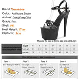 Stripper Heels Shoes For women Open Toe Sandals Girls Shoe for Party Club Women Sexy Show Sandals High Heels Red