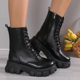 Platform Silver Ankle Boots for Women 2023 Autumn Winter Punk Shoes Woman Thick Sole Non Slip Motorcycle Boots Plus