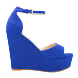 Women Summer Shoes 2023 Sexy Open Toe Ankle Strap Platform High Heels Wedge Sandals Party Wedding Dress Ladies Shoes