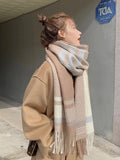 Free Shipping Scarf Headscarf Winter Women Ladies Men Preppy Striped Warm Scarves Soft Pashmina Mujer Female Male Wrap
