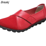 PU Leather Loafers Soft Sole Casual Flats Shoes for Women Students plus