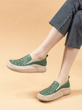 Women Hollow Sneakers 2023 Summer Thick Bottom Mixed Colors Genuine Cow Leather Platform Vulcanized