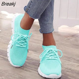 Women Sneakers Slip On Mesh Light Breathable Shoes Woman Walking Platform Comfortable Casual Fashion Female Lace Up Non Slip