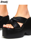 Women Slippers Platform Wedges Flip Flops Summer Casual Cozy Slides Designer Beach Dress Sandals 2023 Fashion Sport Women