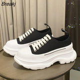 Canvas Shoes Women's 2023 Spring and Summer New Heightened Thick-soled White Shoes Casual Dad Shoes Sneakers
