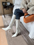 Design! Very Comfortable ~ Brown Pointed High Heels But Thin Knees, Skinny Boots, Thin Heels, High Elastic