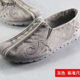 Summer New Style men's Singles Shoes Old Beijing Cloth Shoes Denim Canvas Shoes +Pure hand embroidered insole HOT