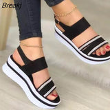 Women Shoes 2023 New Sandals Women Open Toe Shoes Women Thick Bottom Walking Shoes Breathable Sandals Platform Light
