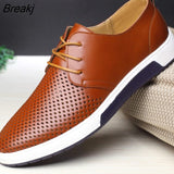 Men's Leather Casual Shoes Brand Comfortable Dress Shoes for Men Lace Up Oxfords Shoes Fashion Mocassins Homme Plus Size