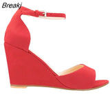 Women's Open Toe Ankle Strap Buckle Wedge High Heels Sandals Party Wedding Dress Ladies Sexy