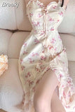 Strap One Piece Dress Korea Fashion Casual 2023 Summer Elegant Sleeveless Midi Dress Sundress Beach Style Party Dress