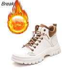 Autumn Winter Shoes Women Boots Flat Non-slip Women Ankle Boots Plush Warm Ladies Fashion Botas