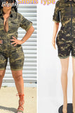 Plus Size S-5XL Camouflage Jumpsuit Women Cargo Pants Pockrts Zipper Street Playsuits Fashion Autumn 2023 Outfit
