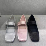 Jane Flats Shoes for Women 2024 Trend Floral Loafers Ballet Flat Designer Elegant Dress Comfortable Ladies