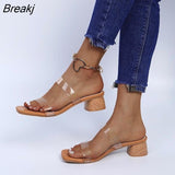 Women's Slippers 2023 Transparent High Heels Sandals Mules Pumps Clear Women Sexy Open Toe Slides Woman Party