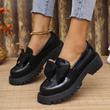 Breakj Shoes Women 2025 Spring And Autumn New Round Head British Wind Singles Women's Size One-Legged Little Leather