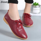 Genuine Leather Summer Loafers Women Casual Shoes Moccasins Soft Pointed Toe Ladies Footwear Women Flats Shoes