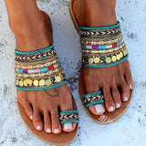Women Sandals Summer Greek Style Boho Folk-custom Ladies Flat Shoes Casual Breathable Comfortable Beach Women