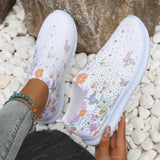 Shoes on Sale 2023 New Slip on Women's Vulcanize Shoes Autumn Breathable Mesh Outdoor Walking Shoes Women Flat