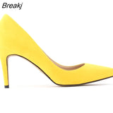 Sexy High Heels Woman Pumps 8 CM Fashion Pointed Heel Women Shoes Elegant Black Red Job Wedding Pump Plus