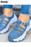 Sneakers Autumn Casual Breathable Solid Color Thick Sole Sneakers Fashion Running Walking Lace Up Sneakers Women Size