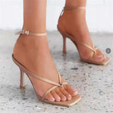Breakj Heel Toe With Sandals Plus Size 43 Trend Square High Heels Laded Sandals Women's