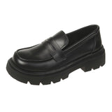 Womens Loafers Shoes Shallow Mouth Clogs Platform Oxfords Slip-on Female Footwear Round Toe British Style Casual Sneaker
