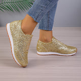 Breakj New Sequins Sports Leisure Shallow Mouth Flat Bottom Round Head And One Foot Pedal Women's