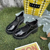 Breakj And Summer 2025 JK Uniform Shoes To Increase The Thick Bottom Of The Student Mary Jane High-Heeled Retro Single Shoes