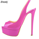 New 2023 Women Sandals Sexy 14CM Super High Heels Open Toe Platform Sandals Gladiator Party Dress Red Wedding