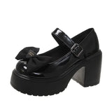 shoes Heels Lolita shoes platform heels Women Mary Jane Shoes Vintage Girls High Heel Japanese Style College Student