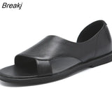 New Style Men's Sandals, Soft Leather Sandals, Breathable Non-slip Beach Shoes, Men's Slippers, Men's Beach