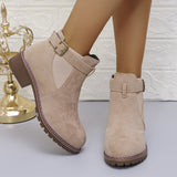 Breakj Lady Martin Boots 2025 Autumn And Winter New Rough And Velvet Noodles Loose Tight Martin