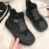Women Shoes Winter Warm Snow Boots Platform Ankle Boots for Woman Velcro Botas Mujer Soft Plush Cotton Shoes