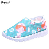 Women Shoes Cartoon Nurse Print Female Sneaker Summer Lightweight Comfortable Casual Breathable Flats Footwear Spring
