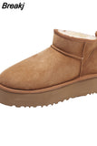 Designer Women's Plush Winter Plush Warm Shoes Unisex Outdoor Waterproof Comfortable Casual Shoes Zapatos De Mujer