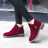 Women Boots 2022 Autumn Winter Boots Female Shoes Brand Ladies Ankle Boots Heels Shoes Woman Suede Leather