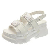Chunky Platform Sandals Women Summer 2023 Thick Bottom Non Slip Beach Shoes Woman Fashion Buckle Sports Sandals Plus