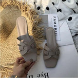 New Women Brand Slippers Summer Slides Open Toe Flat Casual Shoes Leisure Sandal Female Beach Flip Flops Big Size