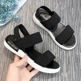 Women's Summer Knitted Fabric Wedge Sandals, Light Walking Sandals, Women's Plus Size Comfortable Summer Shoes, Platform